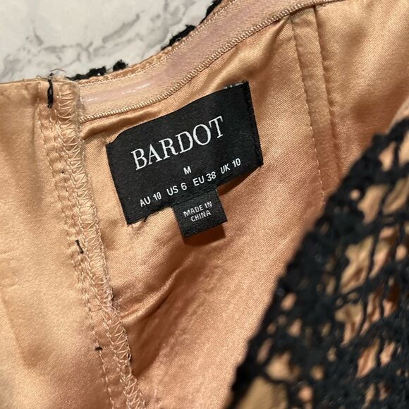 Bardot Zendaya Mini Lace Dress In Black - Picture 5 of 13